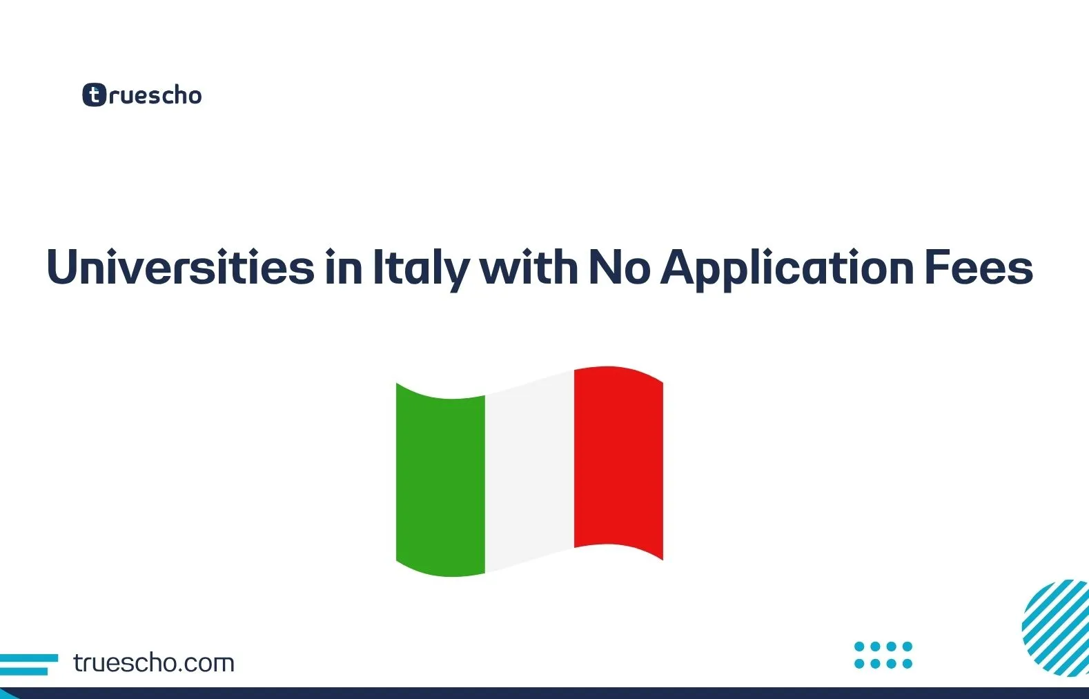 Universities in Italy with No Application Fees