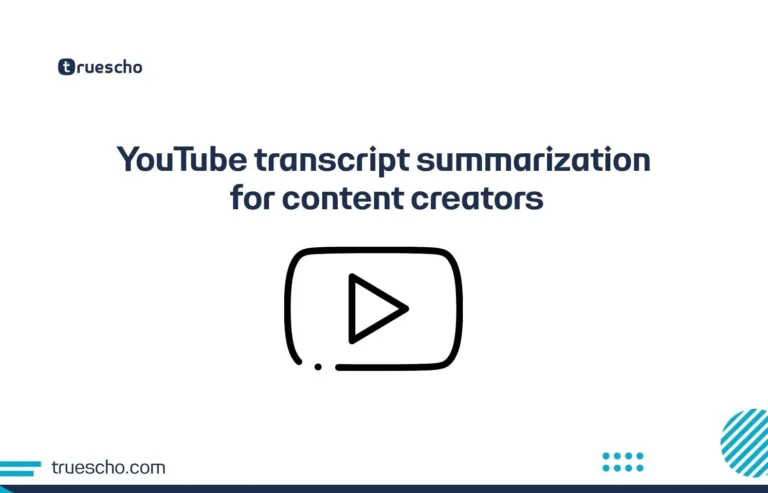 YouTube transcript summarization for content creators