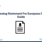 Closing Statement For Europass CV