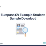 Europass CV Example Student