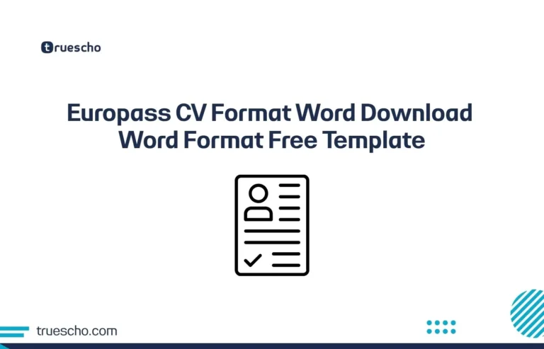 Europass CV Format Word Download