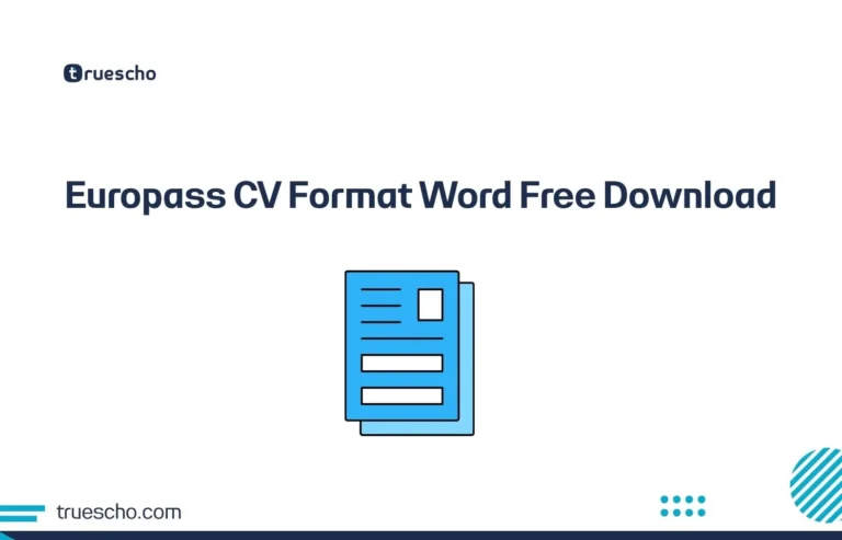Europass CV Format Word Free Download