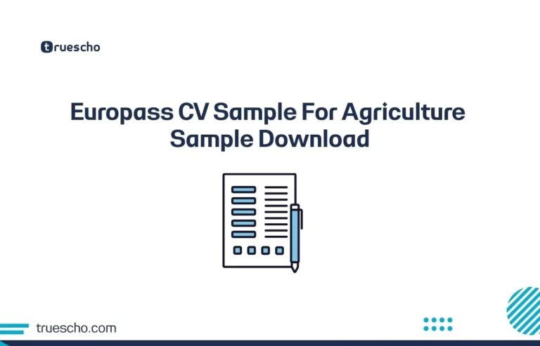 Europass CV Sample For Agriculture