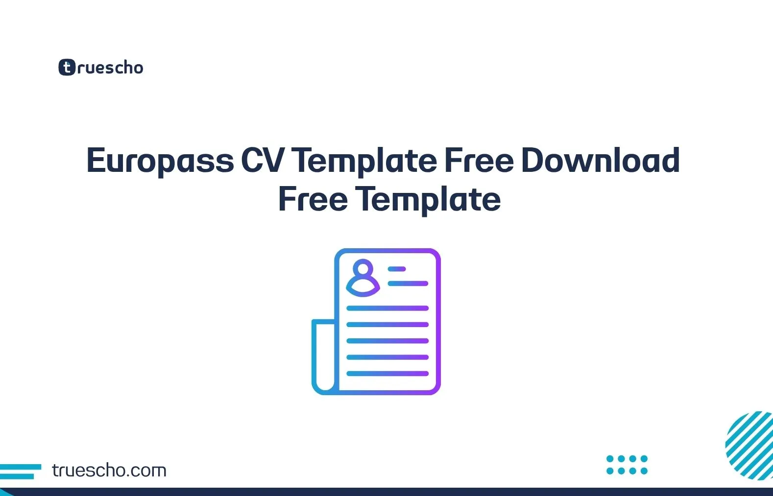 Europass CV Template Free Download