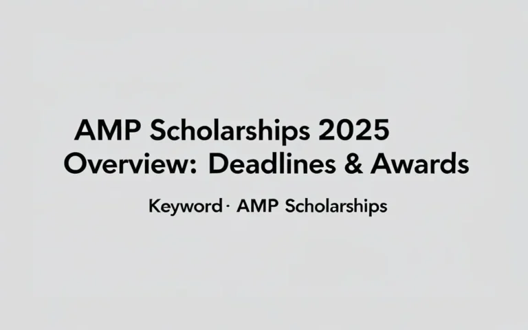 AMP Scholarships 2025 Overview: Deadlines & Awards - Professional Swiss-style featured image | Truescho.com