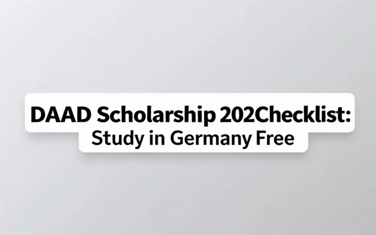 DAAD Scholarship 2025 Checklist: Study in Germany Free - Professional Swiss-style featured image | Truescho.com