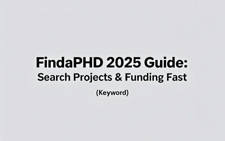 FindAPhD 2025 Guide: Search Projects & Funding Fast - Professional Swiss-style featured image | Truescho.com