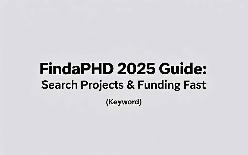 FindAPhD 2025 Guide: Search Projects & Funding Fast - Professional Swiss-style featured image | Truescho.com