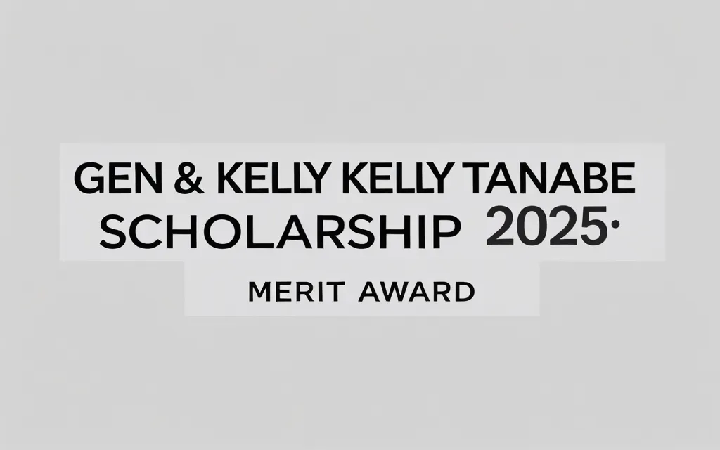 Gen & Kelly Tanabe Scholarship 2025: Merit Award - Professional Swiss-style featured image | Truescho.com
