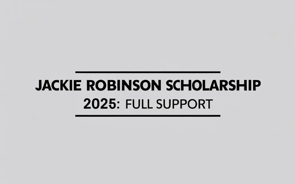 Jackie Robinson Foundation Scholarship 2025: Full Support - Professional Swiss-style featured image | Truescho.com