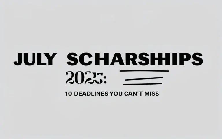 July Scholarships 2025: 10 Deadlines You Can’t Miss - Professional Swiss-style featured image | Truescho.com