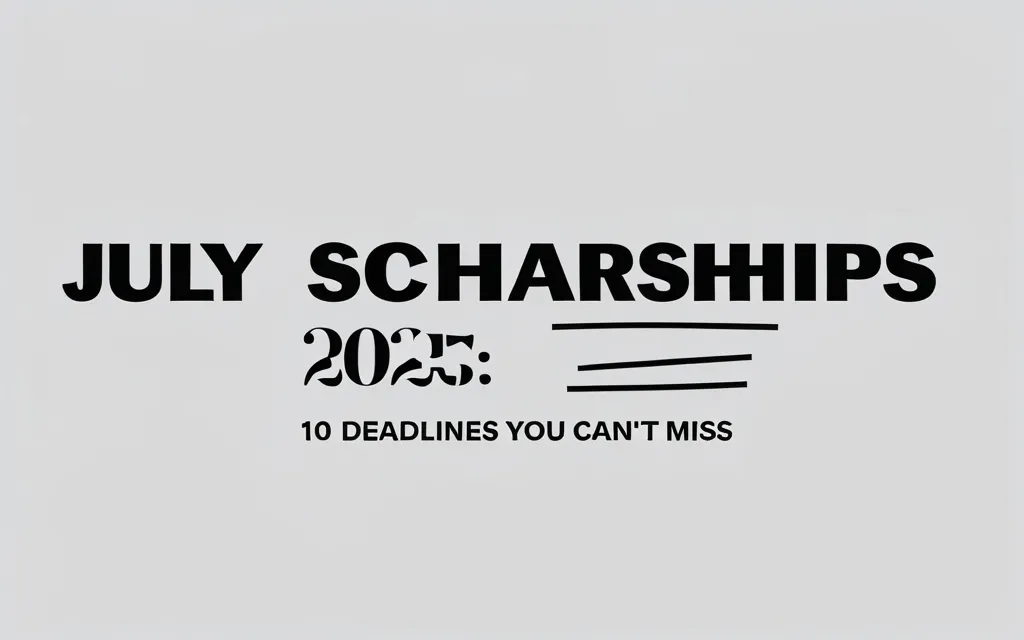 July Scholarships 2025: 10 Deadlines You Can’t Miss - Professional Swiss-style featured image | Truescho.com