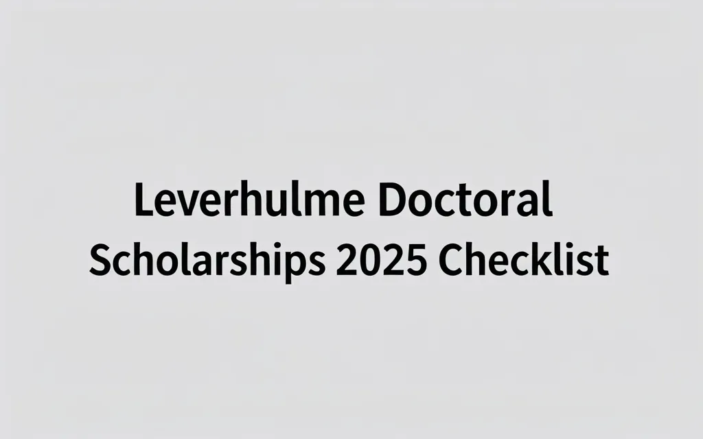 Leverhulme Doctoral Scholarships 2025 Checklist - Professional Swiss-style featured image | Truescho.com