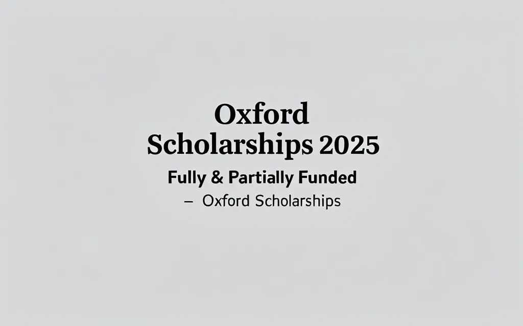 Oxford Scholarships 2025 List: Fully & Partially Funded - Professional Swiss-style featured image | Truescho.com
