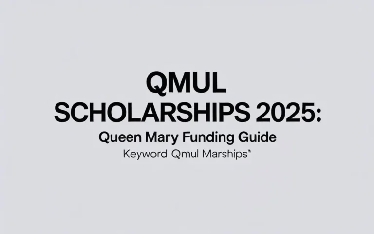 QMUL Scholarships 2025: Queen Mary Funding Guide - Professional Swiss-style featured image | Truescho.com