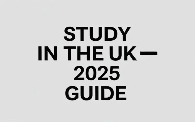 Study in the uk 2025 Guide - Professional Swiss-style featured image | Truescho.com