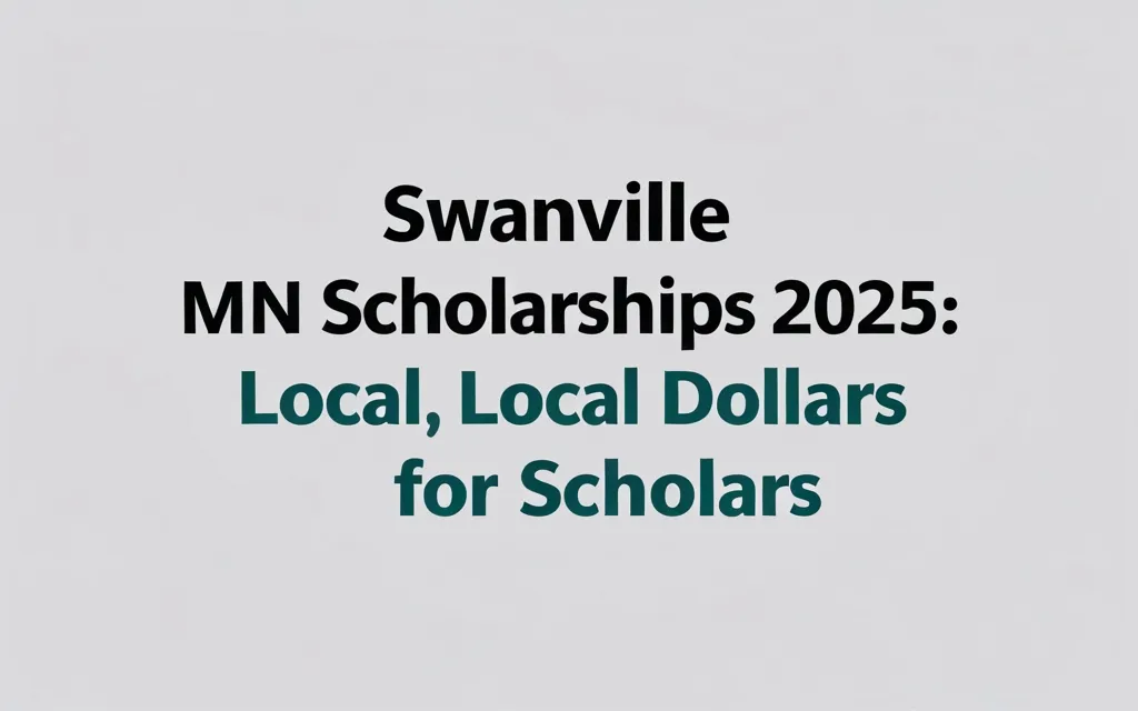 Swanville MN Scholarships 2025: Local Dollars for Scholars - Professional Swiss-style featured image | Truescho.com