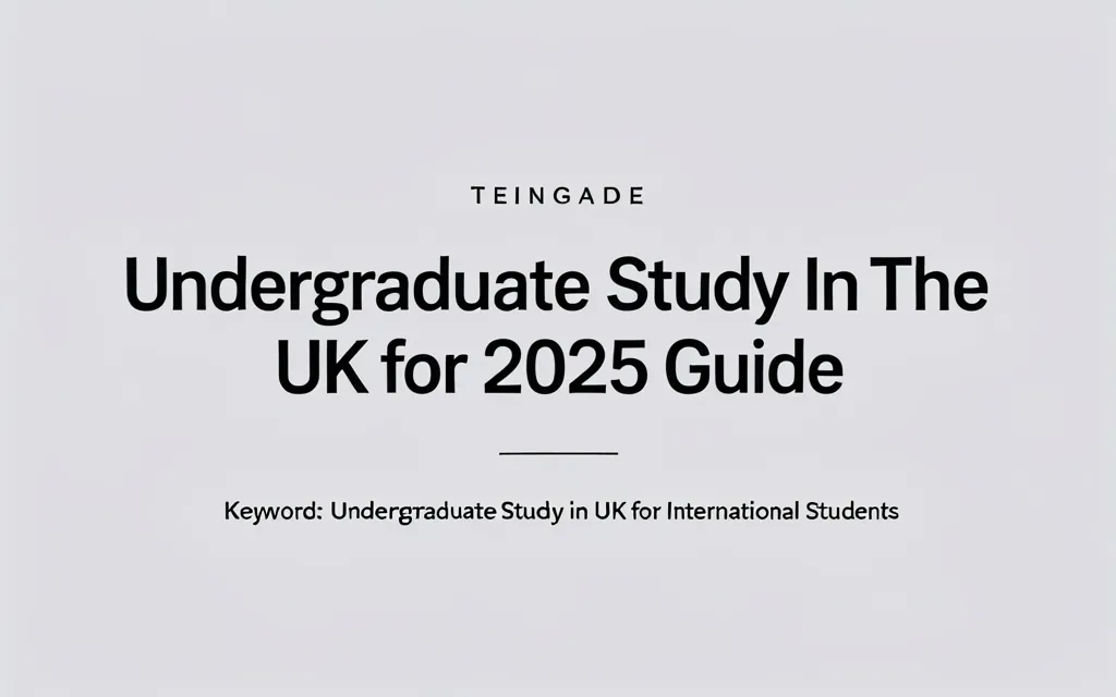 Undergraduate study in the uk for 2025 Guide - Professional Swiss-style featured image | Truescho.com