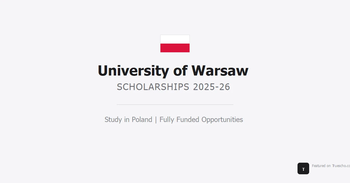 University of Warsaw Scholarships