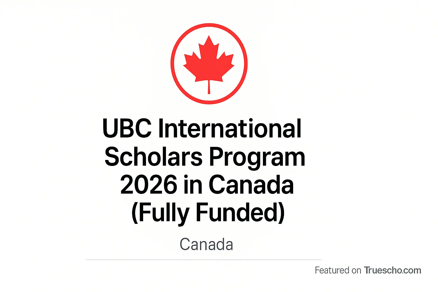 UBC International Scholars Program