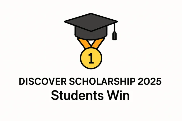 Discover Scholarship 2025: Students Win - Professional Swiss-style featured image | Truescho.com