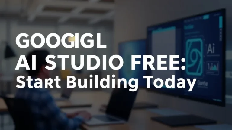 Google AI Studio Free: Start Building Today - Professional Swiss-style featured image | Truescho.com