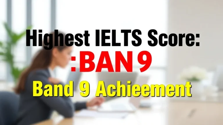 Highest IELTS Score: Band 9 Achievement - Professional Swiss-style featured image | Truescho.com