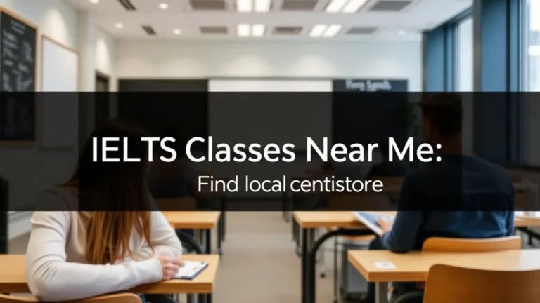 IELTS Classes Near Me: Find Local Centers - Professional Swiss-style featured image | Truescho.com