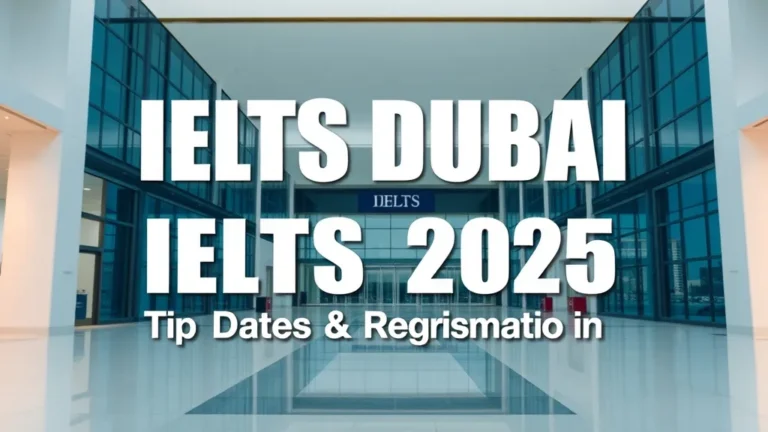 IELTS Dubai 2025: Test Dates & Registration - Professional Swiss-style featured image | Truescho.com