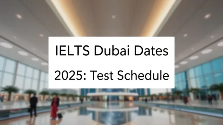 IELTS Dubai Dates 2025: Test Schedule - Professional Swiss-style featured image | Truescho.com