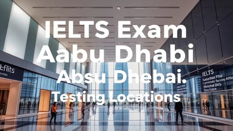 IELTS Exam Abu Dhabi: Testing Locations - Professional Swiss-style featured image | Truescho.com