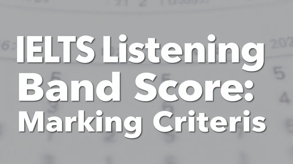 IELTS Listening Band Score: Marking Criteria - Professional Swiss-style featured image | Truescho.com