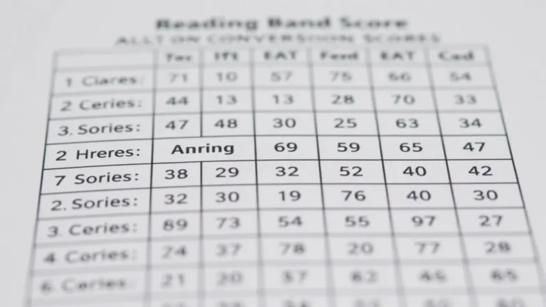 IELTS Reading Band Score: Conversion Table - Professional Swiss-style featured image | Truescho.com