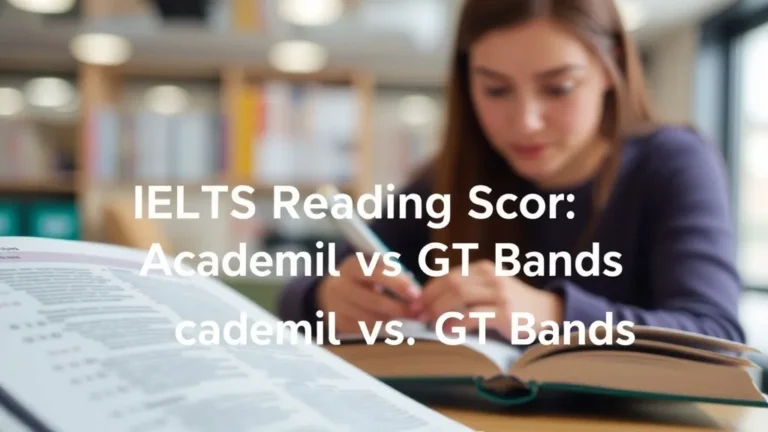 IELTS Reading Score: Academic vs GT Bands - Professional Swiss-style featured image | Truescho.com