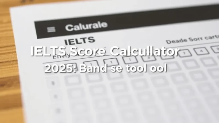 IELTS Score Calculator 2025: Band Score Tool - Professional Swiss-style featured image | Truescho.com