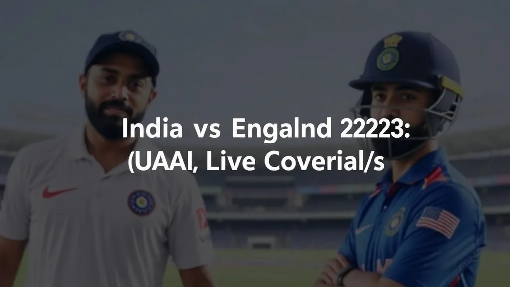 India vs England 2025: UAE Live Cricket Coverage - Professional Swiss-style featured image | Truescho.com