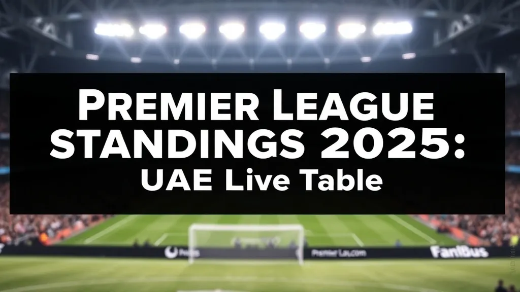 Premier League Standings 2025: UAE Live Table - Professional Swiss-style featured image | Truescho.com