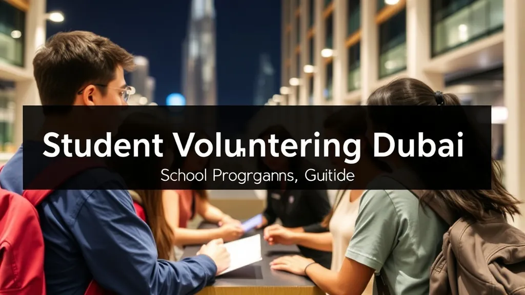 Student Volunteering Dubai: School Programs Guide - Professional Swiss-style featured image | Truescho.com