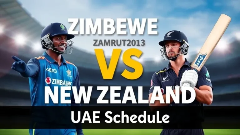 Zimbabwe vs New Zealand 2025: UAE Cricket Schedule - Professional Swiss-style featured image | Truescho.com