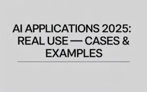 AI Applications 2025: Real Use Cases & Examples - Professional Swiss-style featured image | Truescho.com