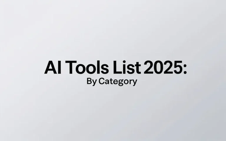 AI Tools List 2025: By Category - Professional Swiss-style featured image | Truescho.com