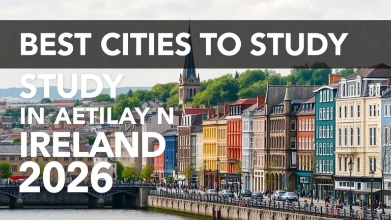 Best Cities to Study in Ireland 2026 - Professional Swiss-style featured image | Truescho.com