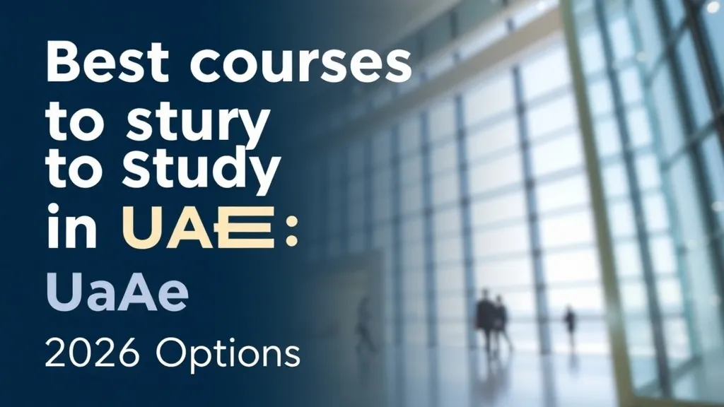 Best Courses to Study in UAE: 2026 Options - Professional Swiss-style featured image | Truescho.com