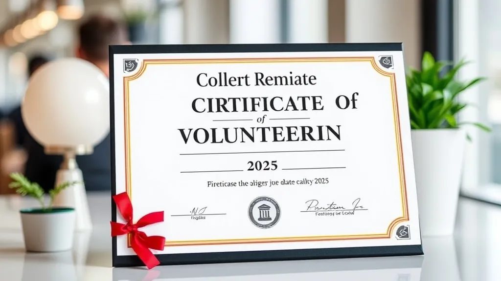 Certificate of Volunteering Template 2025 - Professional Swiss-style featured image | Truescho.com