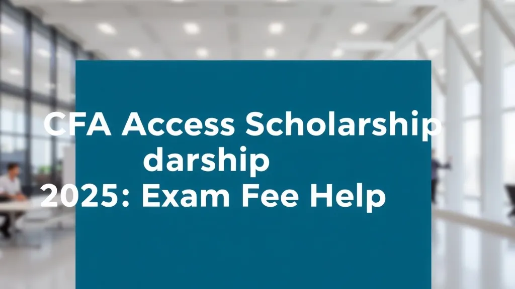 CFA Access Scholarship 2025: Exam Fee Help - Professional Swiss-style featured image | Truescho.com