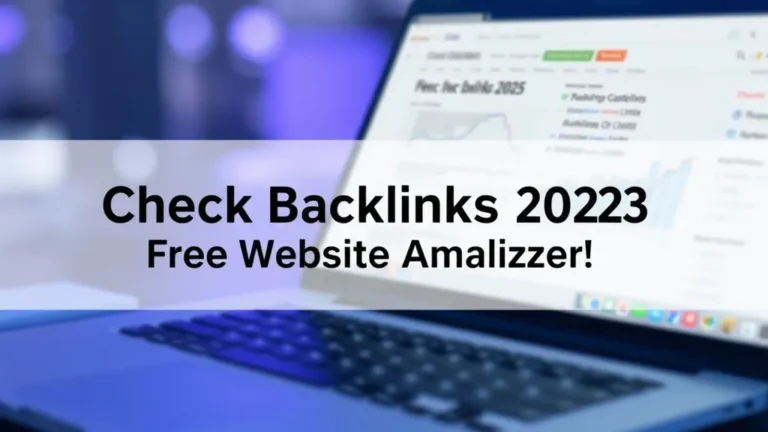 Check Backlinks 2025: Free Website Analyzer - Professional Swiss-style featured image | Truescho.com