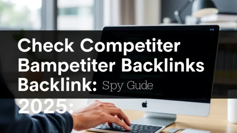 Check Competitor Backlinks 2025: Spy Guide - Professional Swiss-style featured image | Truescho.com