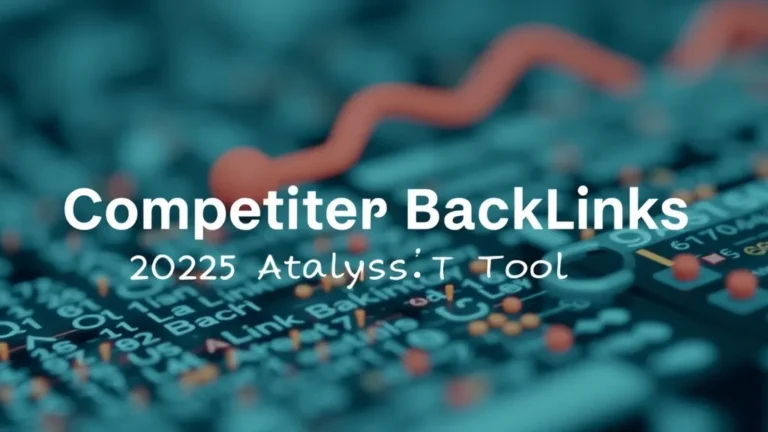 Competitor Backlinks 2025: Analysis Tool - Professional Swiss-style featured image | Truescho.com