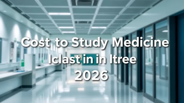Cost to Study Medicine in Ireland 2026 - Professional Swiss-style featured image | Truescho.com