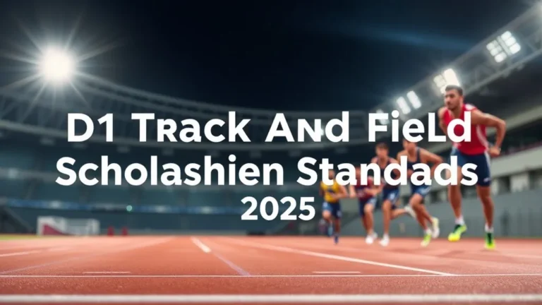 D1 Track and Field Scholarship Standards 2025 - Professional Swiss-style featured image | Truescho.com